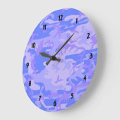 Camouflage Pastel Abstraktes Muster Runde Große Wanduhr (Winkel)