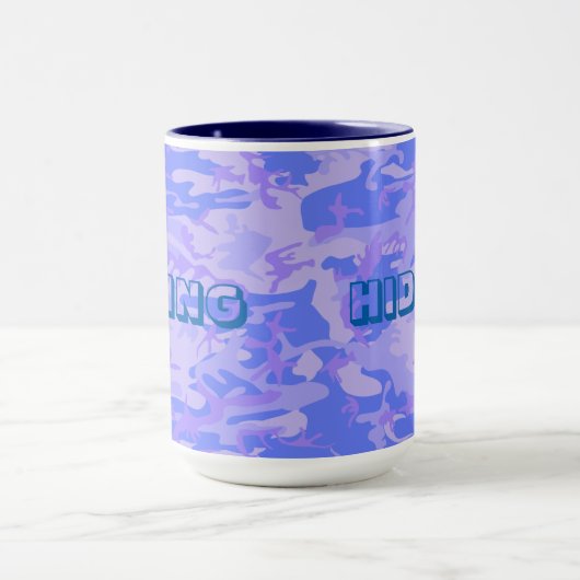 Camouflage Pastel Abstraktes Muster Tasse (Zentrum)