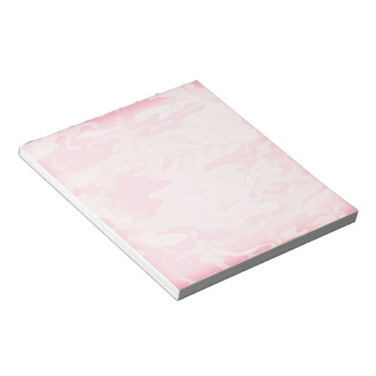 Camouflage Pastel Pink Abstraktes Muster Notizblock (angewinkelt)