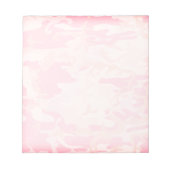 Camouflage Pastel Pink Abstraktes Muster Notizblock (Vorderseite)
