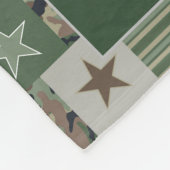 Camouflage Patchwork Khaki Green Fleecedecke (Ecke)