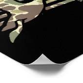 Camouflage Patriotic Mallard Duck Camouflage Flyin Poster (Ecke)