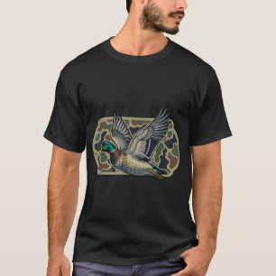 Camouflage Patriotic Mallard Duck Camouflage Flyin T-Shirt