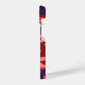 Camouflage Pattern - Blaue Koralle mit Blocktext iPhone Hülle (Linke Seite)