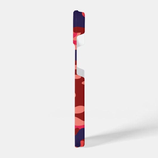 Camouflage Pattern - Blaue Koralle mit Blocktext iPhone Hülle (Linke Seite)