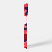 Camouflage Pattern - Blaue Koralle mit Blocktext iPhone Hülle (Rechte Seite)