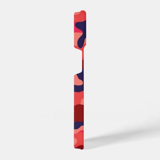 Camouflage Pattern - Blaue Koralle mit Blocktext iPhone Hülle (Rechte Seite)