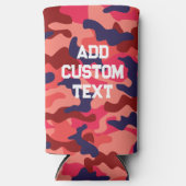 Camouflage Pattern - Blaue Koralle mit Blocktext Selters Dosenkühler (Vorderseite)
