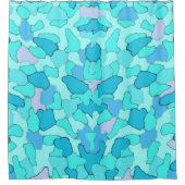 Camouflage Pattern - Blauer Duschvorhang (Vorderseite)