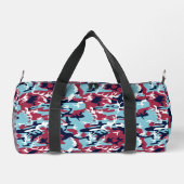 Camouflage Pattern - Burgund Navy White Duffle Bag (Rückseite)