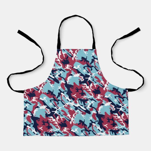 Camouflage Pattern - Burgund Navy White Schürze (Vorderseite)