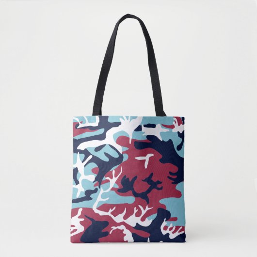 Camouflage Pattern - Burgund Navy White Tasche (Vorderseite)