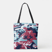 Camouflage Pattern - Burgund Navy White Tasche (Rückseite)