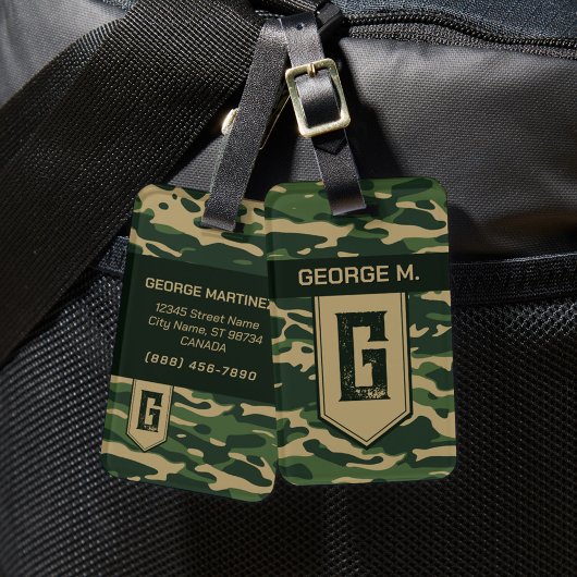 Camouflage Pattern Gepäckmarke für Mann/Vater Gepäckanhänger
