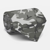 Camouflage Pattern, Grau-Schatten mit Schwarz Krawatte (Gerollt)