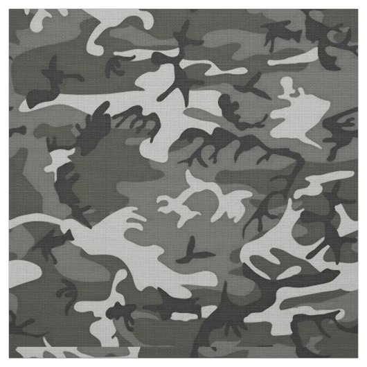 Camouflage Pattern, Grau-Schatten mit Schwarz Stoff (Muster)