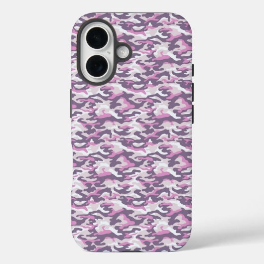 Camouflage Pattern in double Gray and Pink Case-Mate iPhone Hülle (Rückseite)