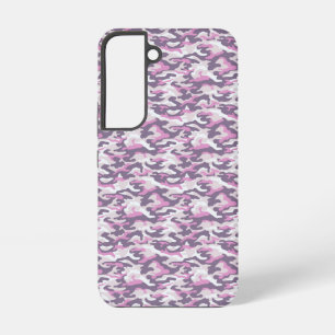 Camouflage Pattern in double Gray and Pink Samsung Galaxy Hülle