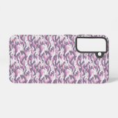 Camouflage Pattern in double Gray and Pink Samsung Galaxy Hülle (Rückseite (Horizontal))