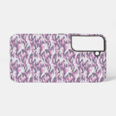Camouflage Pattern in double Gray and Pink Samsung Galaxy Hülle (Rückseite (Horizontal))