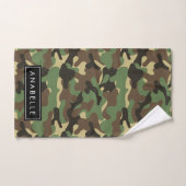 Camouflage Pattern, militärisches Muster, Ihr Name Badhandtuch Set (Handtuch)
