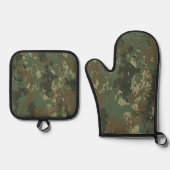 Camouflage Pattern Ofenhandschuh & Topflappen-Set (Vorderseite)