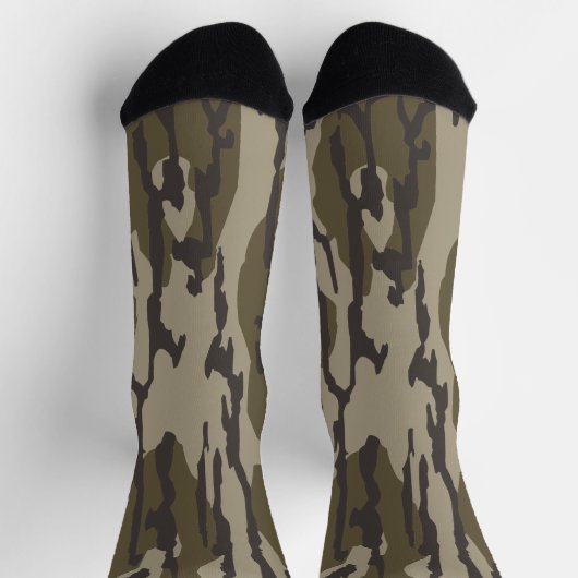 Camouflage Pattern Trendy Bottomland Camouflage Socken (Oben)