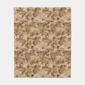 Camouflage Pattern, Wüstentanen und Braun Fleecedecke (Vorderseite)