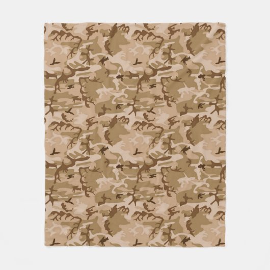 Camouflage Pattern, Wüstentanen und Braun Fleecedecke (Vorderseite)
