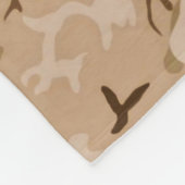 Camouflage Pattern, Wüstentanen und Braun Fleecedecke (Ecke)