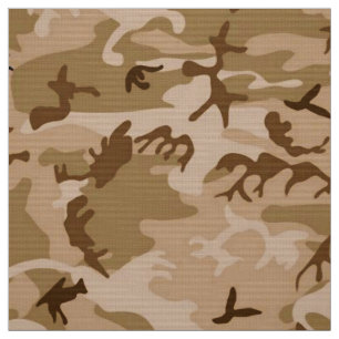 Camouflage Pattern, Wüstentanen und Braun Stoff