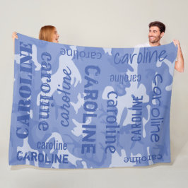 Camouflage Personalisiert Blue Fleecedecke