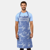 Camouflage Personalisiert Blue Schürze (Getragen)
