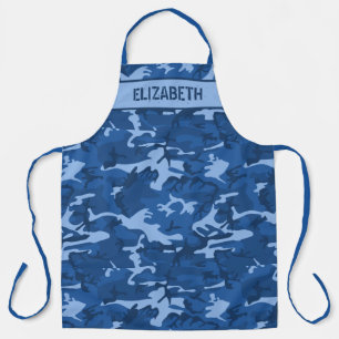 Camouflage Personalisiert Blue Schürze