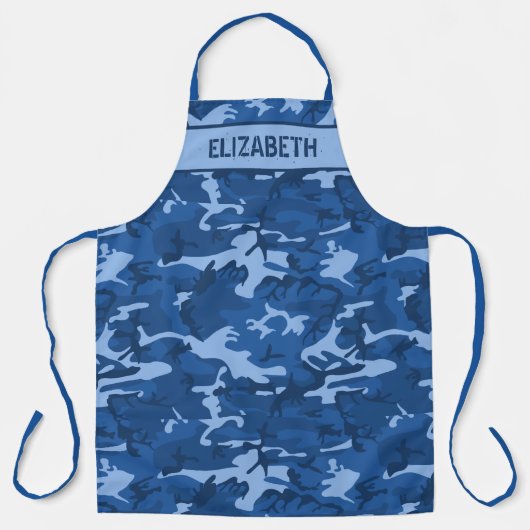 Camouflage Personalisiert Blue Schürze (Vorderseite)