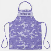 Camouflage Personalisiert Lila Schürze (Vorderseite)