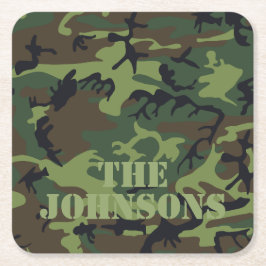 Camouflage Personalisiert Rechteckiger Pappuntersetzer