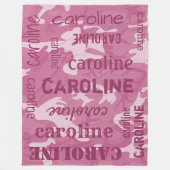 Camouflage Personalisiert rosa Fleecedecke (Vorderseite)