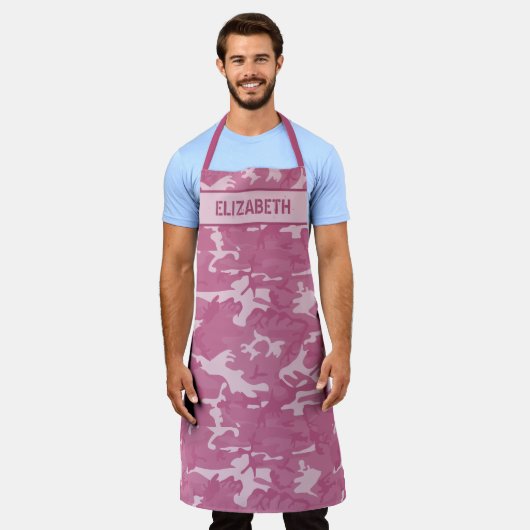 Camouflage Personalisiert rosa Schürze (Getragen)