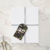 Camouflage Pilot Typografie, personalisiert Geschenkanhänger (Mit Garn)