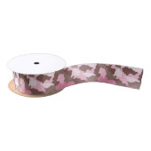 Camouflage Pink Camouflage Muster Satinband (Spule)
