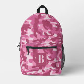 Camouflage Pink Coole Personalisierte Girl-Camoufl Bedruckter Rucksack (Front)