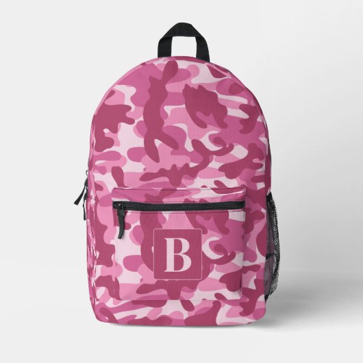 Camouflage Pink Coole Personalisierte Girl-Camoufl Bedruckter Rucksack (Vorderseite)