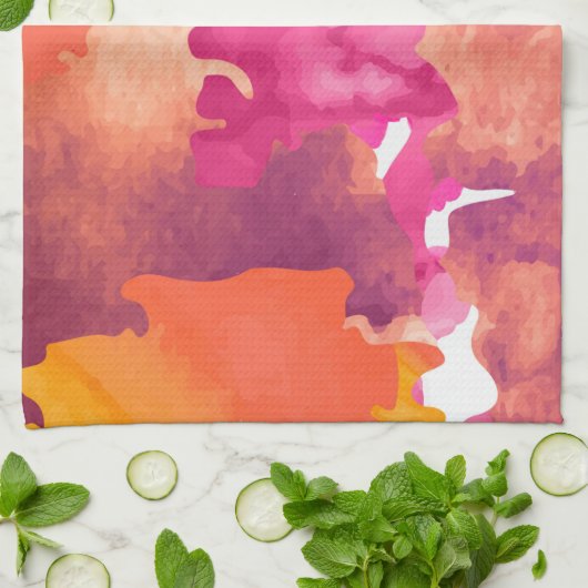 Camouflage Pink Geschirrtuch (Gefaltet)