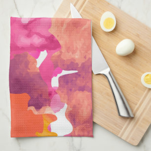 Camouflage Pink Geschirrtuch