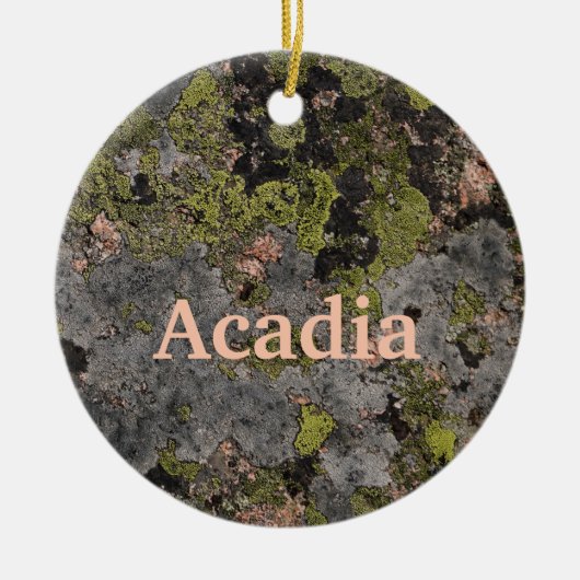 Camouflage Pink.Granite Acadia Maine Weihnachten Keramik Ornament (Vorne)