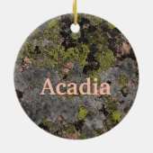Camouflage Pink.Granite Acadia Maine Weihnachten Keramik Ornament (Hinten)