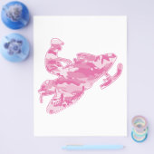 Camouflage Pink Sled auf Schwarz Flyer (Einzeln)