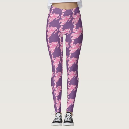 Camouflage Pink Snowmobiler Leggings (Vorderseite)