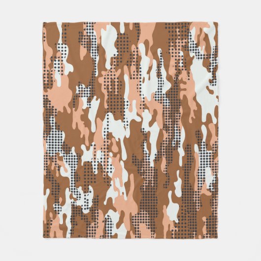 Camouflage Polka Dot: Abstrakt Nahtlos. Fleecedecke (Vorderseite)